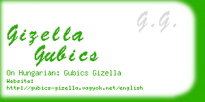 gizella gubics business card